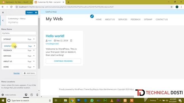 WordPress Tutorials Part-2 | How To Create Header Menu And Top Menu in Wordress смотреть онлайн