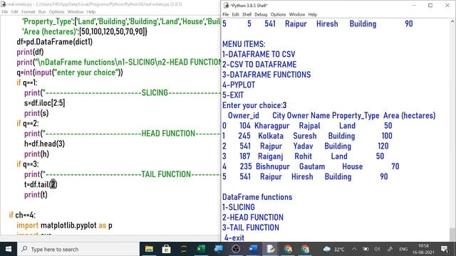 PYPLOT || DATAFRAME || REAL ESTATE 12 IP PROJECT смотреть онлайн