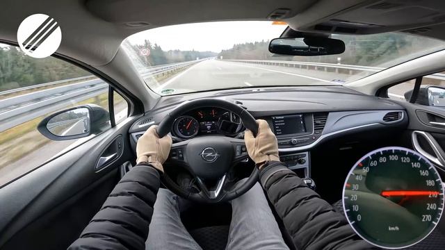 OPEL ASTRA K 1.2 TURBO TOP SPEED DRIVE ON GERMAN AUTOBAHN ? смотреть онлайн