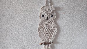 ПАННО "СОВА" КРЮЧКОМ. МК.ВЯЗАНИЕ КРЮЧКОМ.