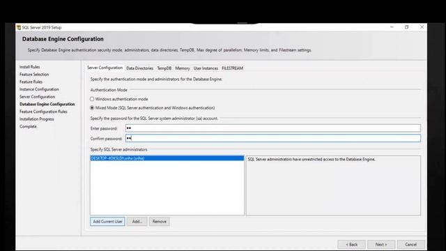 RDBMS with T SQL Basics #2 Installation of MS SQL SERVER 2019 смотреть онлайн
