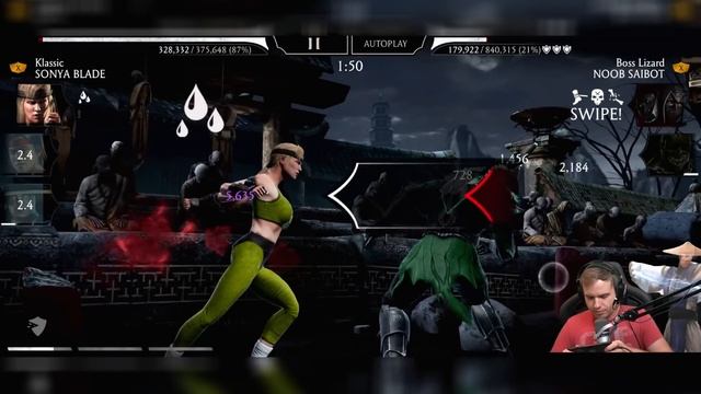 MK Mobile. Boss Lizard Team vs. Beginner Account. How to Beat Battle 40 in Fatal Klassic Tower. смотреть онлайн