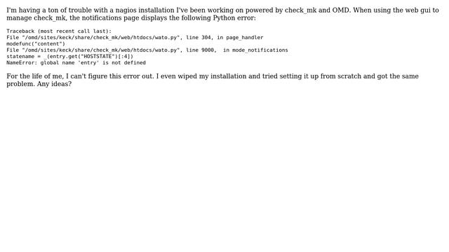 check_mk: global name 'entry' is not defined смотреть онлайн