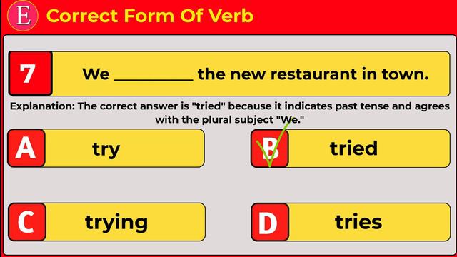 Can You Guess The Correct Form of Verb? || English Grammar Test | English Tests Lab смотреть онлайн