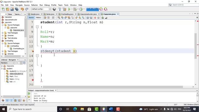 Java program using constructor/copy constructorওভারলোডিং/কপি কন্সট্রাক্টর ব্যবহার করে জাভা প্রোগ্রা смотреть онлайн