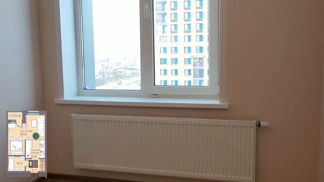 Видеообзор квартиры-студии 30,1 м² в ЖК "Погода" смотреть онлайн