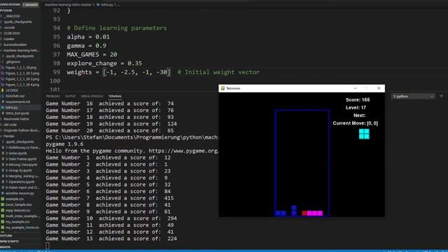 Tetris AI Python смотреть онлайн