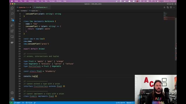 TypeScript: types vs interfaces смотреть онлайн