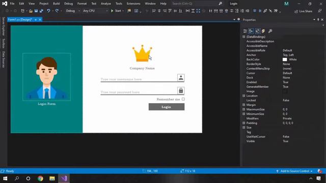 C# - Design modern flat UI login form using default controls with simple animations смотреть онлайн