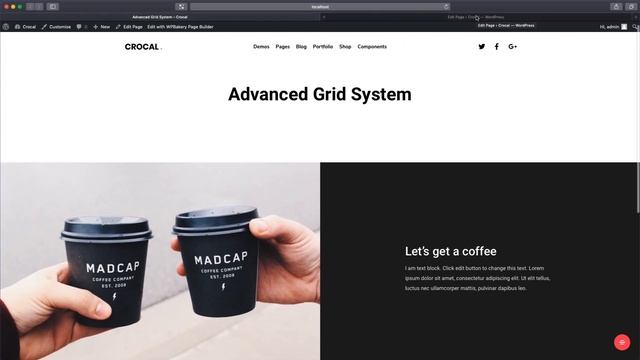 Advanced Grid System in Crocal WordPress Theme смотреть онлайн