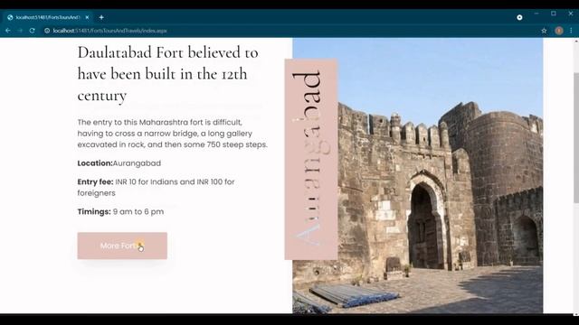 Forts Tours And Travels Website Using Asp.net And bootstrap. смотреть онлайн