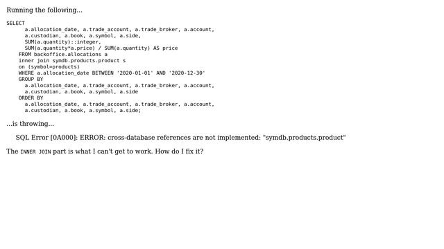 Databases: POSTGRESQL JOIN not working смотреть онлайн