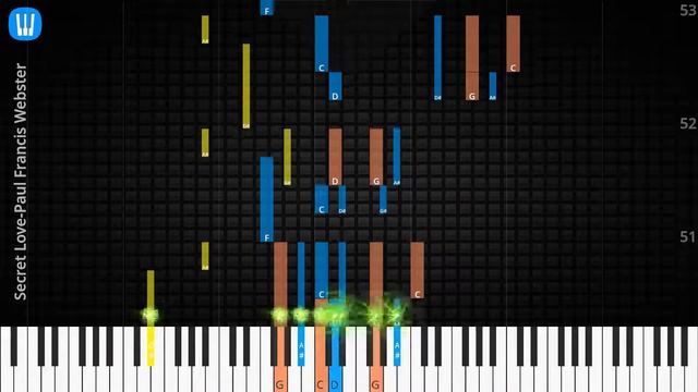 🎹Solo & Chord, Secret Love, Paul Francis Webster, Synthesia Piano смотреть онлайн