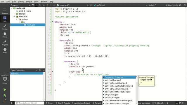 009 QML in-line JavaScript смотреть онлайн