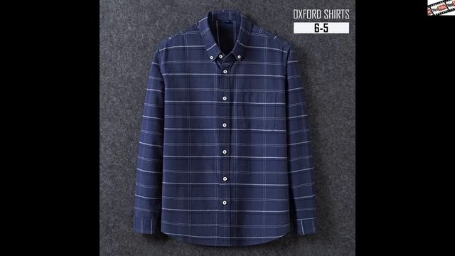 #Рубашка #мужская #в #клетку, #с #длинным #рукавом, #на #пуговицах, #из #натурального #хлопка смотреть онлайн