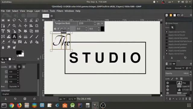 Typography Logo Design in GIMP смотреть онлайн