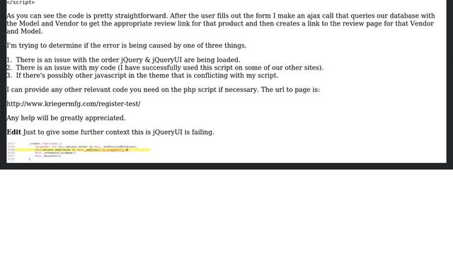 Wordpress: JqueryUi Dialog giving Uncaught TypeError: this._addClass is not a function error смотреть онлайн