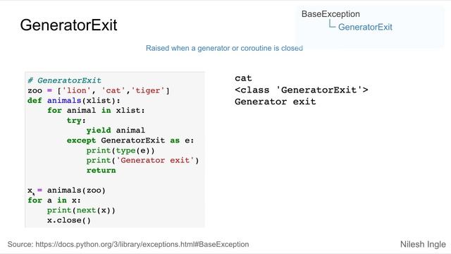 GeneratorExit | Python | Tutorial смотреть онлайн