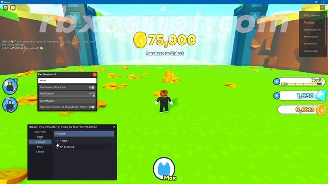 ? Roblox Pet Simulator X Script/Hack 2021 (Coin Magnet & Mine Speed) смотреть онлайн