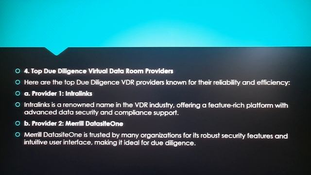Unveiling the Top Due Diligence Virtual Data Room Providers смотреть онлайн
