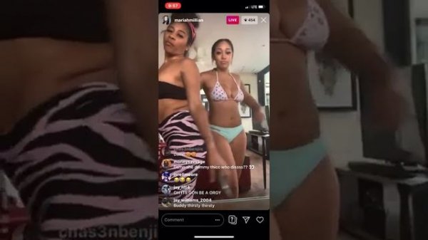 Mariah Millian twerking on Instagram live