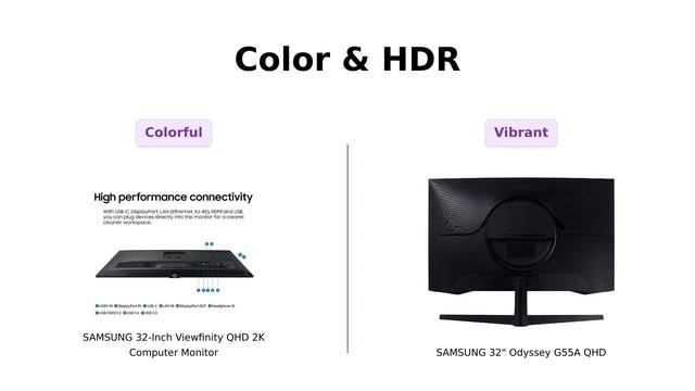 ? Samsung 32-Inch Viewfinity vs Odyssey G55A 32" Curved Gaming Monitor ?? смотреть онлайн