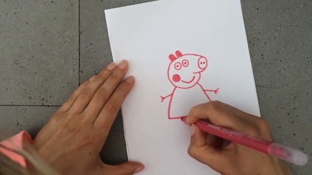Как нарисовать Свинку Пеппу быстро How to drow Pepa Pig смотреть онлайн