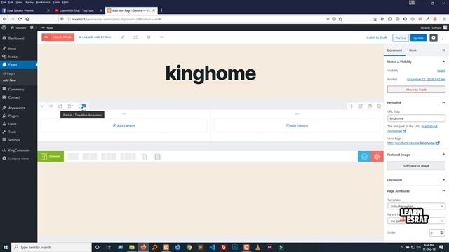 WordPress Page Builder : King Composer PART-1 смотреть онлайн