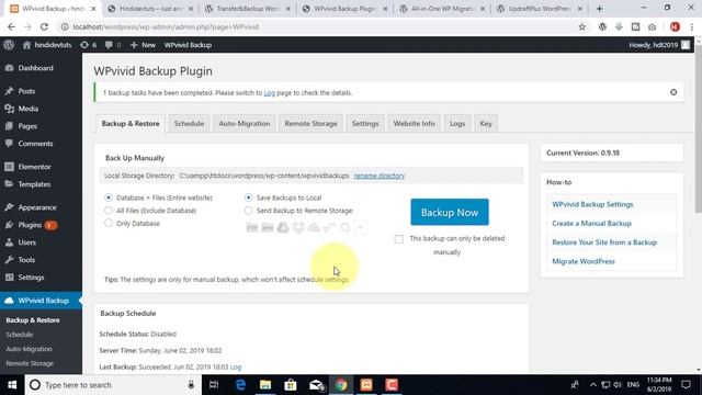 how to move wordpress from local to live server in hindi 2019 | backup & restore with single click смотреть онлайн