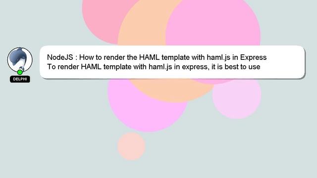 NodeJS : How to render the HAML template with haml.js in Express смотреть онлайн