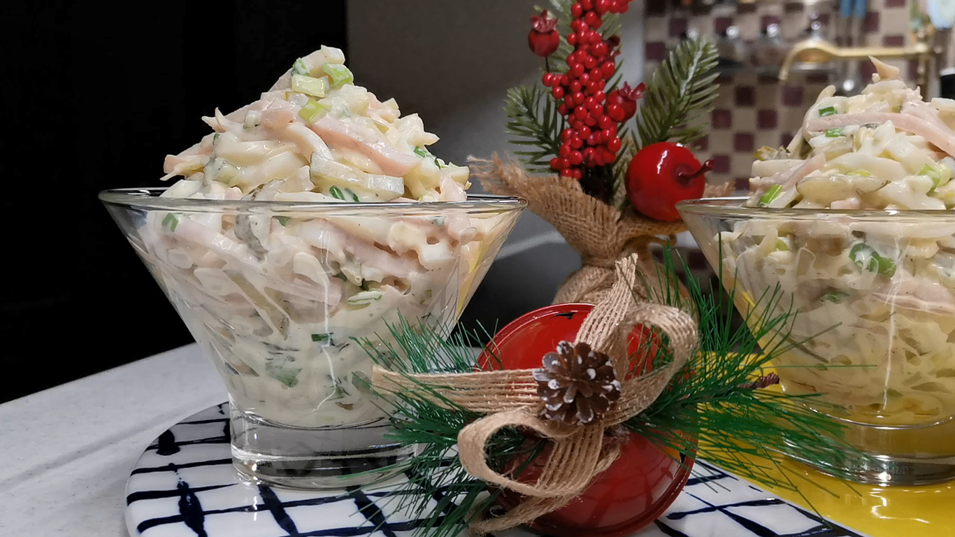 САМЫЙ востребованный САЛАТ на Новый год! Праздничный салат с КАЛЬМАРАМИ, гениальное сочетание! смотреть онлайн