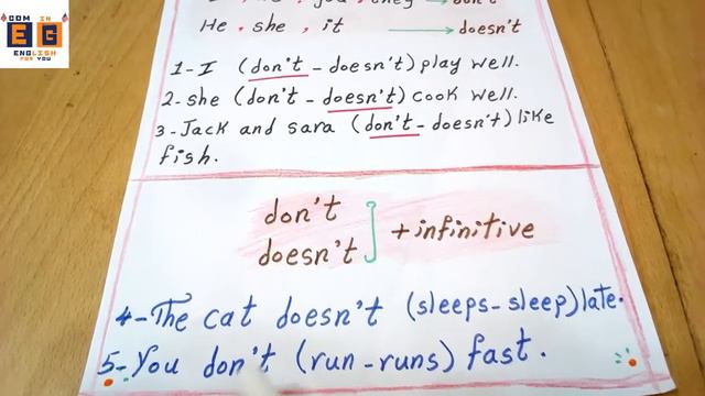 English grammar lessons.present simple (4).Negative . verb to (have , do ) смотреть онлайн