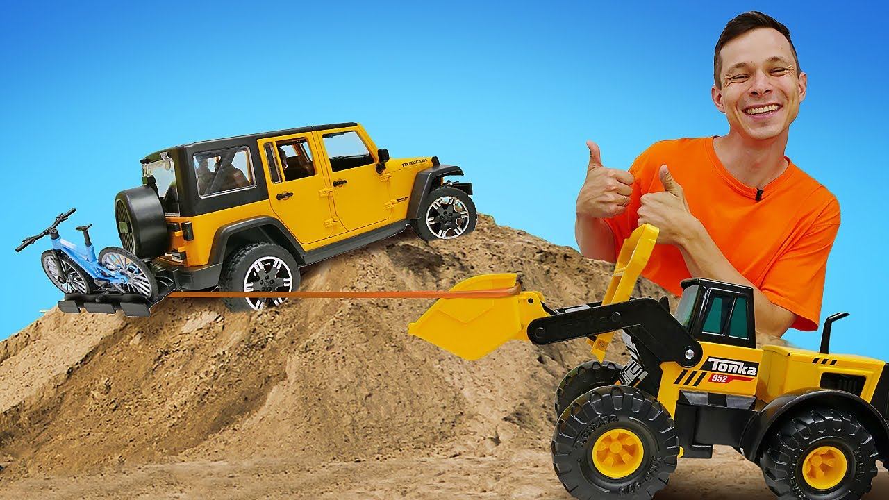 Новое видео распаковка для мальчиков: Бен10 испытывает машинки BRUDER! Игры в игрушки для детей смотреть онлайн