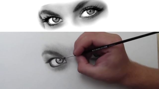 КАК НАРИСОВАТЬ ГЛАЗА? СУХАЯ КИСТЬ смотреть онлайн