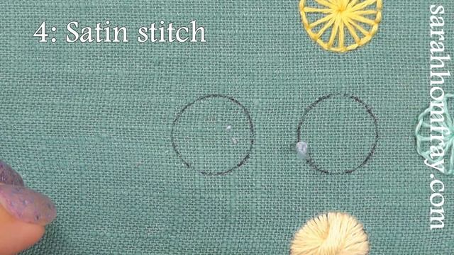 FIVE embroidery stitches for circles - EXPRESS VERSION | How to embroider a circle by hand смотреть онлайн