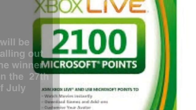 GIVE AWAY 2100 MICROSOFT POINTS AND 12 MONTHS XBOX LIVE GOLD MEMBERSHIP FREE! смотреть онлайн