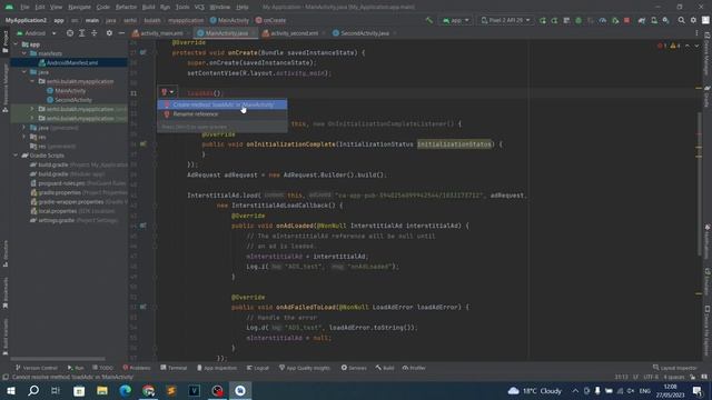 Как добавить межстраничную рекламу в приложение в 2023 году. Android Studio. Interstitial ads. смотреть онлайн