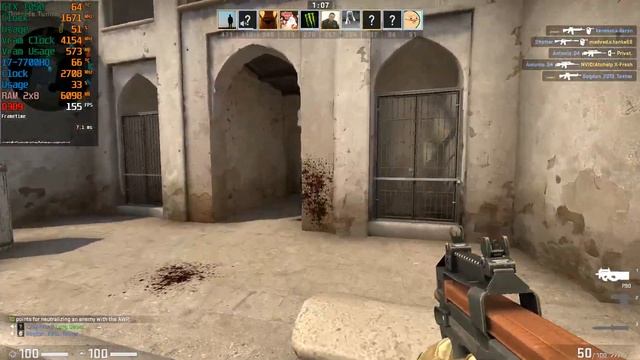 CS GO LAPTOP BENCHMARK 2019: I7 7700HQ + GTX 1050 + BEST FPS SETTINGS смотреть онлайн