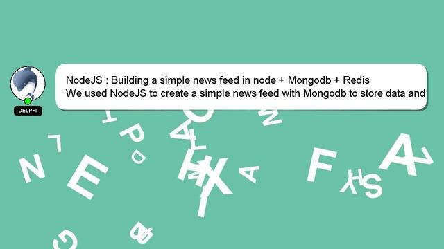 NodeJS : Building a simple news feed in node + Mongodb + Redis смотреть онлайн