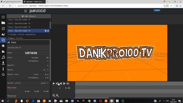 Как создать своё интро канала в PANZOID смотреть онлайн