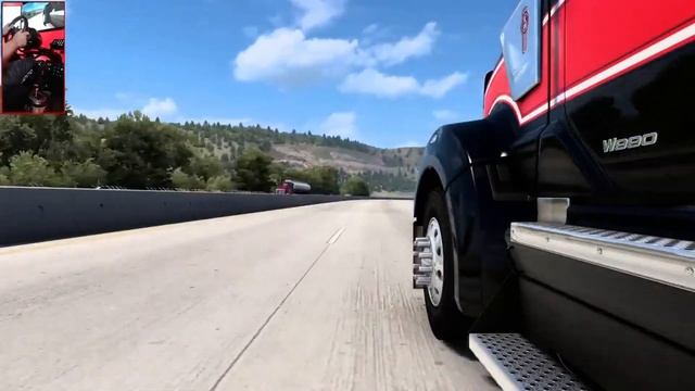 CAT C15 - Kenworth W990 - American Truck Simulator | Thrustmaster T300 смотреть онлайн