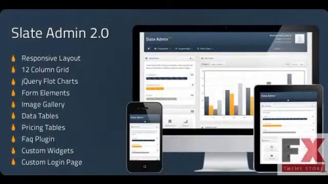 Preview Slate Admin 20 - Responsive Admin Template AdminTemp смотреть онлайн