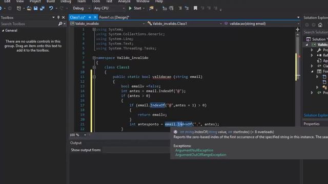 Algoritmo para Validação de Email - Linguagem C# (Classe) смотреть онлайн