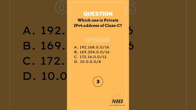 MCQ-122 | What is a Private IP Address of Class-C? смотреть онлайн