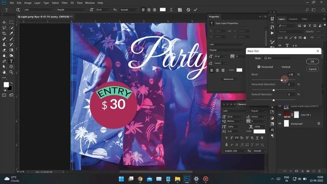 Night club party flyer design in photoshop cc tutorial смотреть онлайн