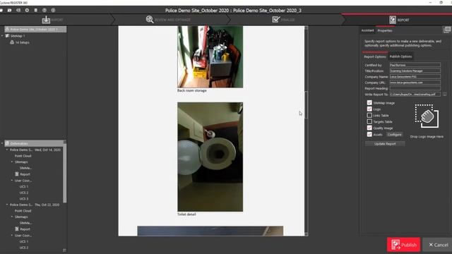 Export a registration report and an *.LGS file from Leica Cyclone REGISTER 360 смотреть онлайн