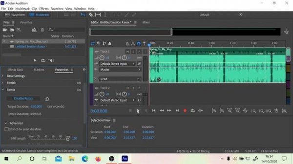 Change Song Duration in Adobe Audition