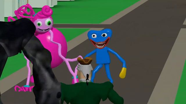 The LOVE of BLUE & MOMMY LONG LEGS GIRL 💕 Garry`s mod RAINBOW FRIENDS GAMEPLAY смотреть онлайн