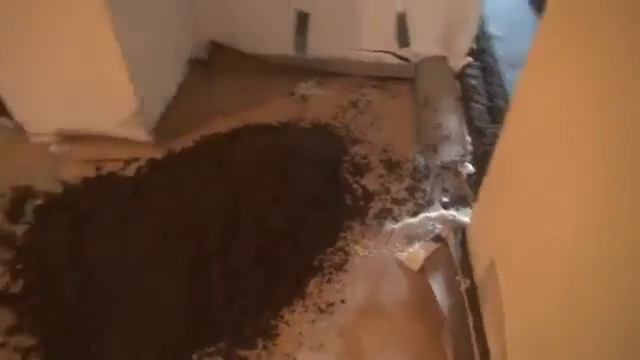 Устройство полусухой стяжки пола с фиброволокном. Все этапы