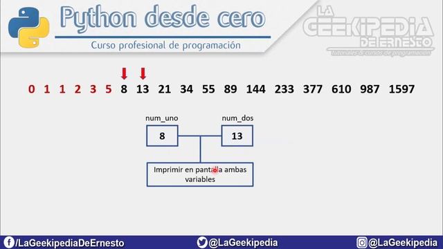 Curso Python 3 desde cero #23 | Ejercicio práctico #5 (Sucesión Fibonacci) смотреть онлайн